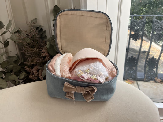 Aberystwyth Blue Luxury Linen Packing Cube – Made in Britain - Small