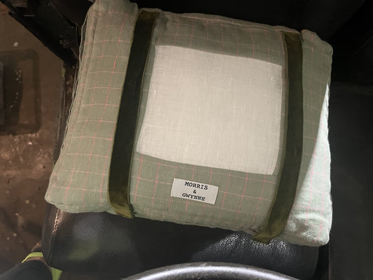 Dora Check Luxury Linen Packing Cube – Made in Britain - Large