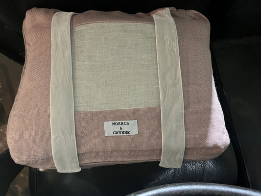 Powys Pink Luxury Linen Packing Cube – Made in Britain - Large
