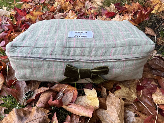 Dora Check Luxury Linen Packing Cube – Made in Britain - Medium