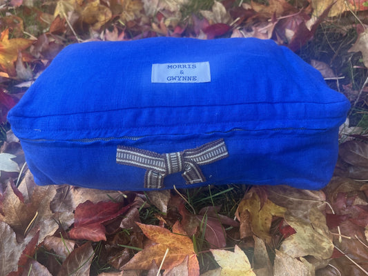 Max Blue Luxury Linen Packing Cube – Made in Britain - Medium