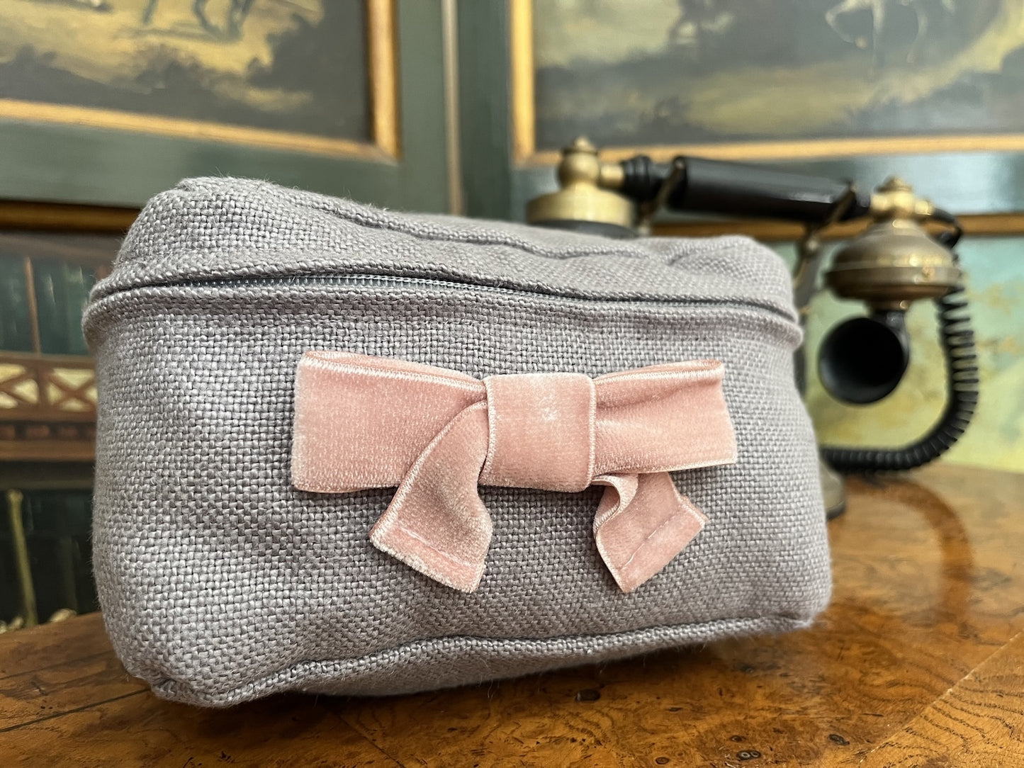 Gozo Grey Luxury Linen Packing Cubes – Made in Britain - Set of 3