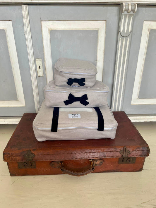 Ivor Luxury Linen Packing Cubes – Made in Britain - Set of 3